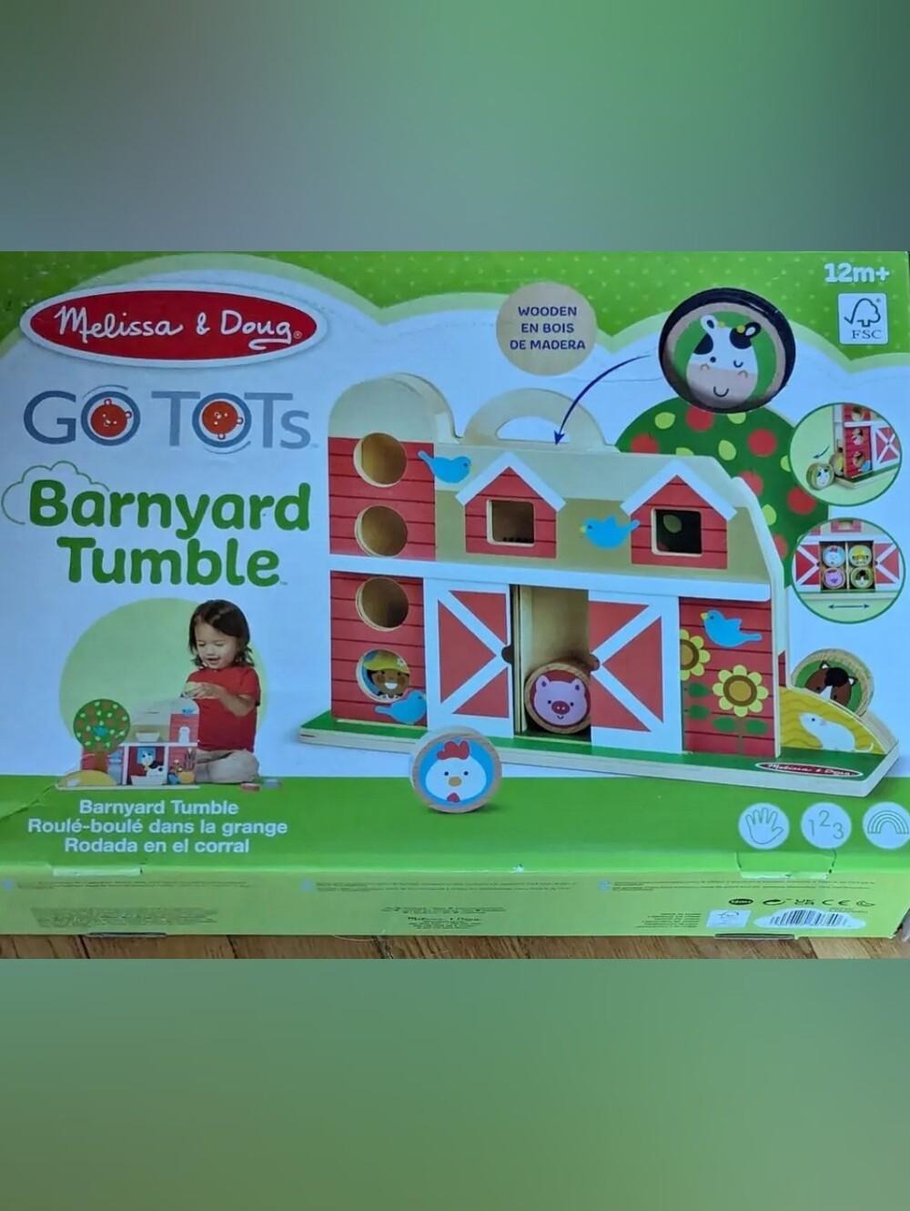 Melissa & Doug Barnyard Tumble Wooden Toy